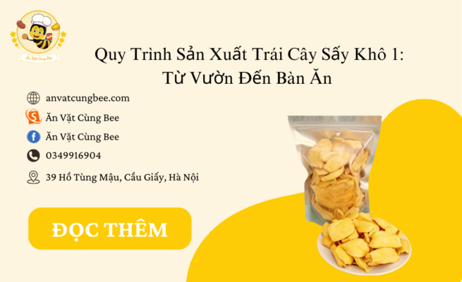 Ảnh bìa quy trình sản xuất trái cây sấy khô