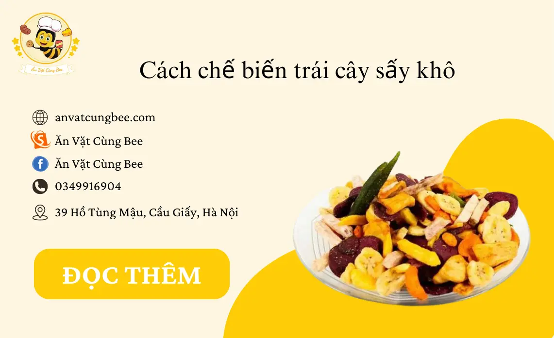 Banner bài viết cách chê biến trái cây sấy khô